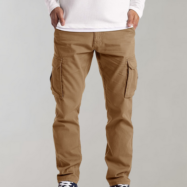 Cargo Pants - Men's Casual Straight Leg Cargo Trousers