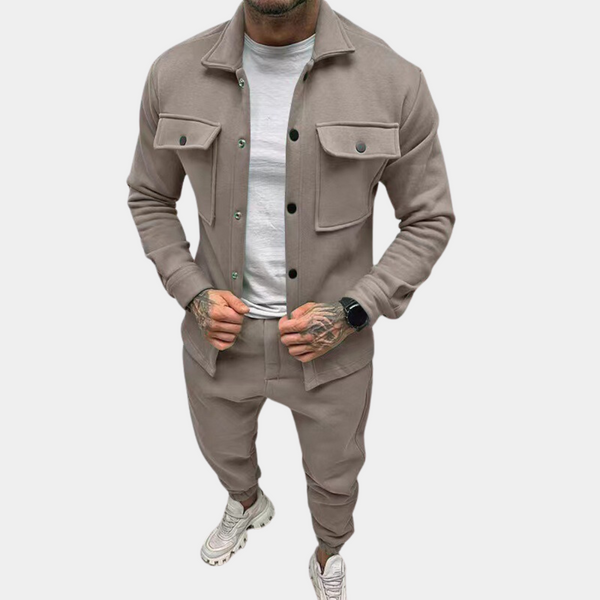 Co Ord Set - Men's Buttoned Up Long Sleeve