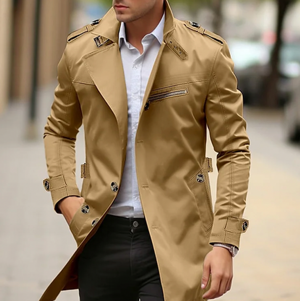 Trench Coat | Classic | Single Breasted | Autumn Jacket | Men's Trench Coat