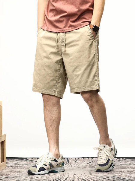 Men's Shorts - Drawstring - Long - Casual Shorts - Summer Shorts