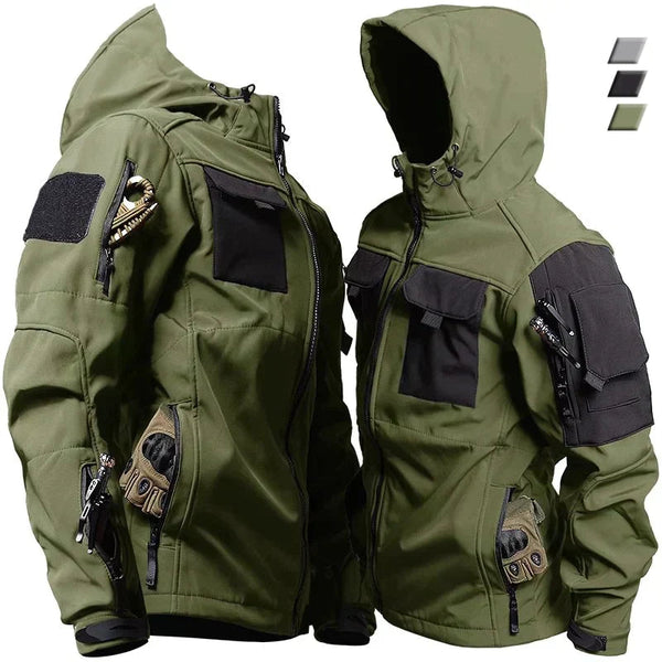 Outdoor Jacket - Waterproof - Hooded - Windbreaker Jacket - Men's Softshell Jacket