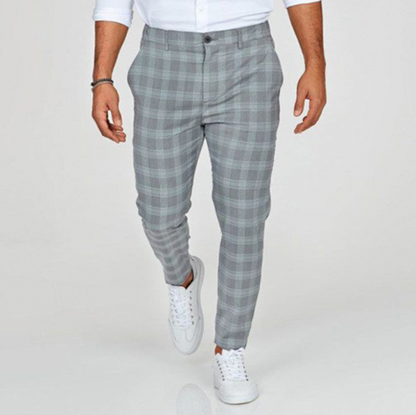 Check Trousers | Stretch | Comfortable Chinos | Men's Trousers