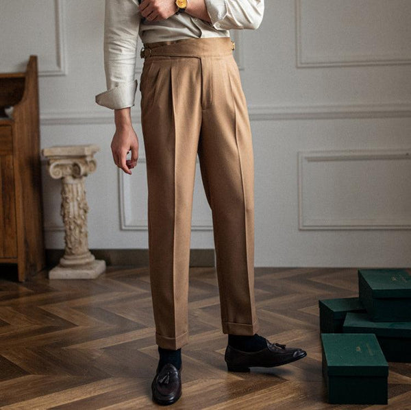 Pleated Pants | Adjustable Waist | Stylish | Slack Pants | Men's Pants