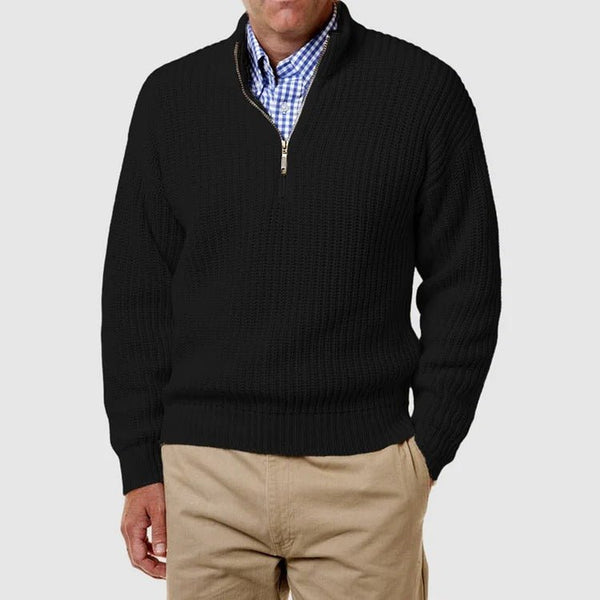 Quarter-Zip-Jumper-Mens-Long-Sleeve-Knitted-Strickwaren-Chaps-London-Black-S-Chaps-London-7_600x600.jpg