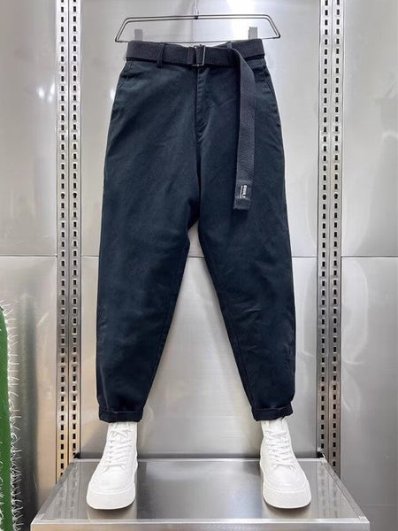 Slouchy Trousers - Men's Loose Fit with Belt