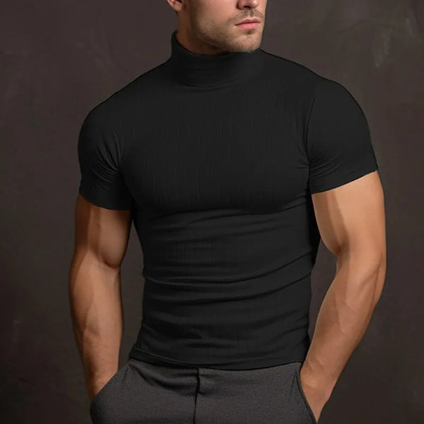 Turtleneck T-Shirt - Men's Slim Fit High Neck