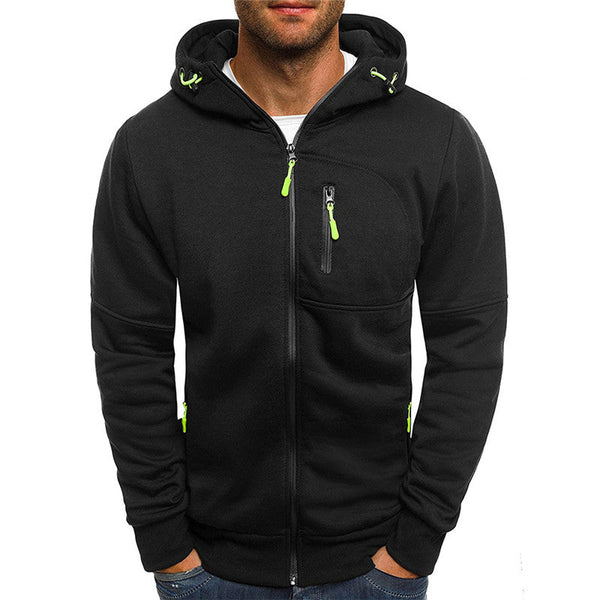 Zip Up Hoodie - Men's Fleece Lined Winter Hoodie