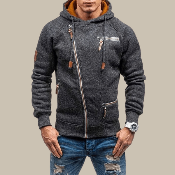 Zipper Hoodie - Warm - Drawstring - Hoodie Jacket - Mens Zip-Up Hoodies