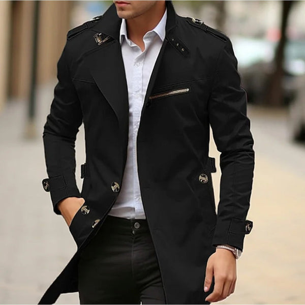 Men's Trench Coat | Slim Fit | Water Resistant | Epaulettes