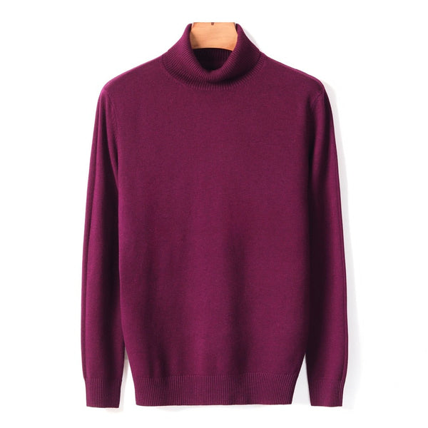 Men's Polo Neck Jumper | Soft Knit | Ribbed Collar