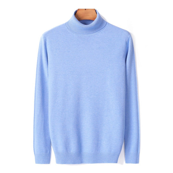 Men's Polo Neck Jumper | Soft Knit | Ribbed Collar