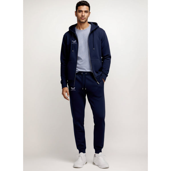 Men's Tracksuit | Cotton Zip Hoodie and Joggers | Navy