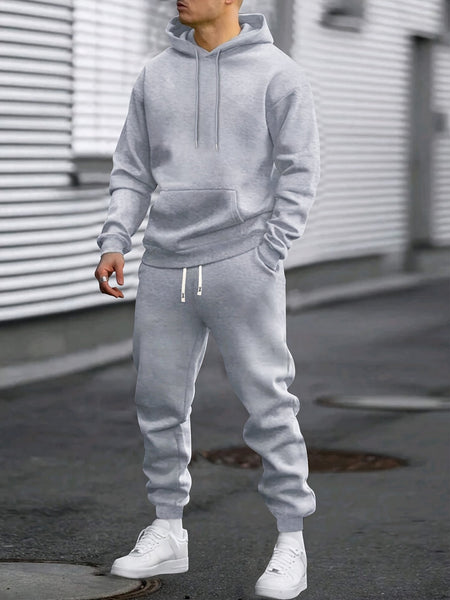 Men's Tracksuit Set | Pullover Hoodie and Cuffed Joggers